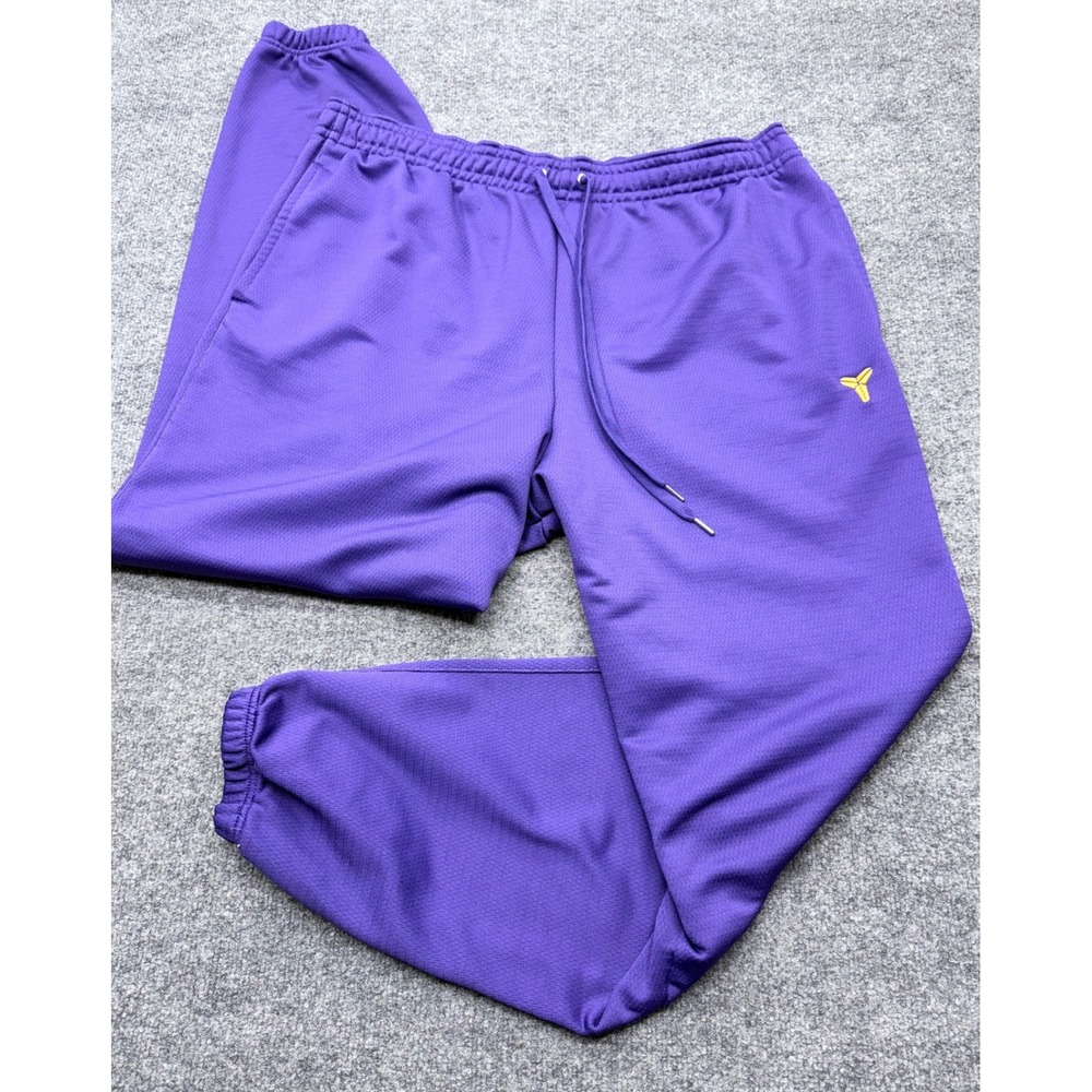 Nike Kobe Bryant Therma-FIT Basketball Sweatpants Purple Gold Mens XL Lakers
